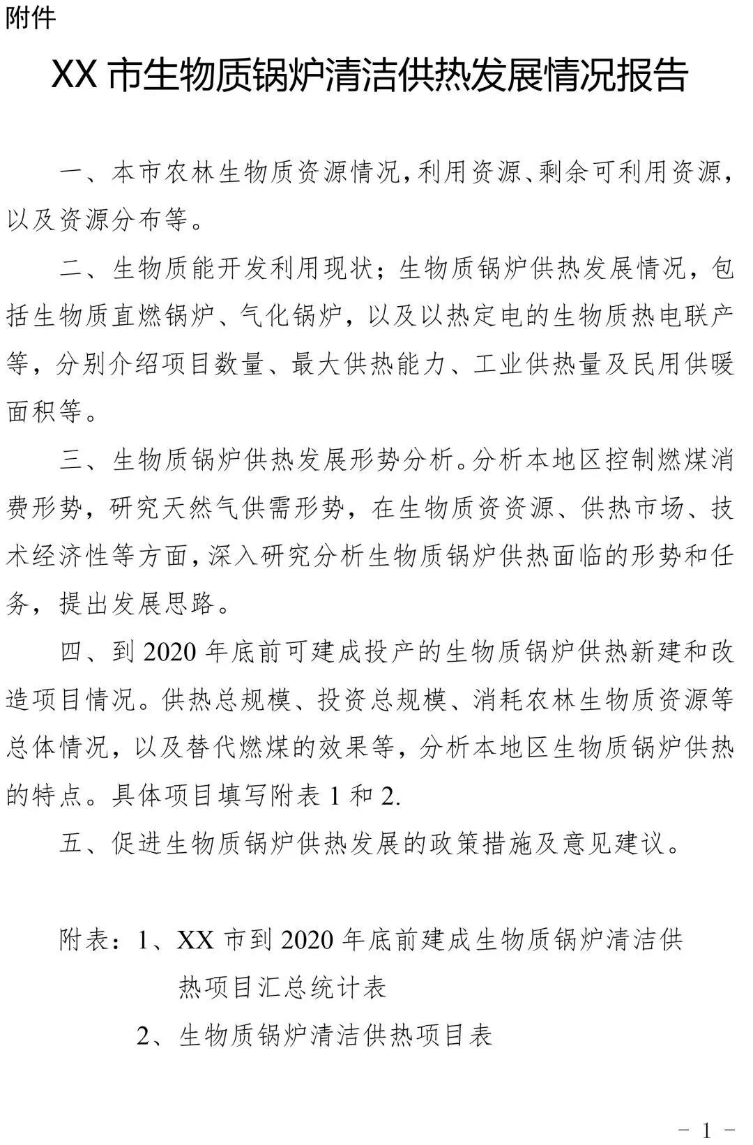 宁夏关于请报送生物质锅炉清洁供热有关情况的通知 宁夏关于请报送生物质锅炉清洁供热有关情况的通知